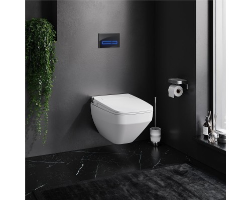 Комплект унитаза с инсталляцией AM.PM Inspire V2.0 FlashClean IS450A38.CCC50A с электронным сиденьем Микролифт с функцией биде и Черной клавишей смыва