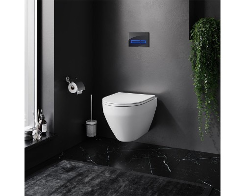Комплект унитаза с инсталляцией AM.PM Spirit V2.0 FlashClean IS450A38.701700 с сиденьем Микролифт и Черной клавишей смыва