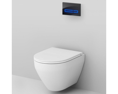 Комплект унитаза с инсталляцией AM.PM Spirit V2.0 FlashClean IS450A38.701700 с сиденьем Микролифт и Черной клавишей смыва