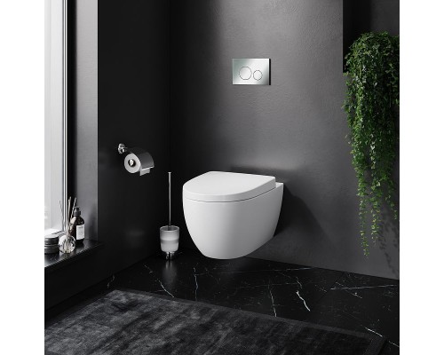 Комплект унитаза с инсталляцией AM.PM Awe IS49051.111738 с сиденьем Микролифт и клавишей смыва Хром