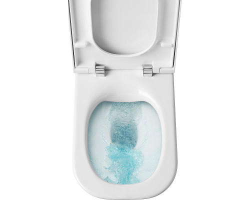 Комплект унитаза с инсталляцией Roca The Gap 893104100 с сиденьем Микролифт и клавишей смыва Хром