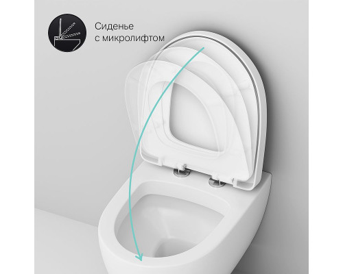 Комплект унитаза AM.PM Awe C111738WH+C117852WH с инсталляцией Grohe Rapid SL 38772001 с сиденьем Микролифт и клавишей смыва Хром