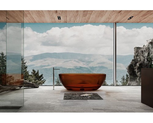 Ванна из полиэфирной смолы Abber Kristall 165х78 AT9701Opal Коричневая без гидромассажа