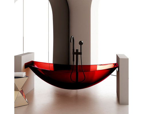 Ванна из полиэфирной смолы Abber Kristall 180х80 AT9704Rubin Красная без гидромассажа