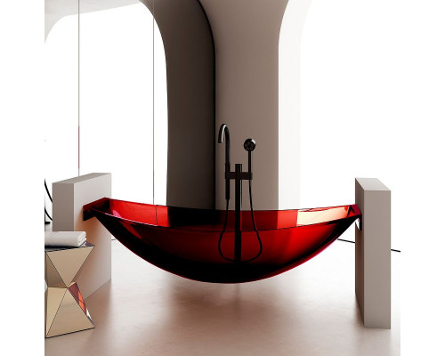 Ванна из полиэфирной смолы Abber Kristall 180х80 AT9704Rubin Красная без гидромассажа