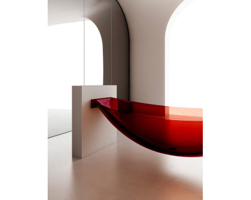 Ванна из полиэфирной смолы Abber Kristall 180х80 AT9704Rubin Красная без гидромассажа