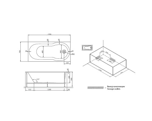 Акриловая ванна AM.PM X-Joy 170х70 W88A-170-070W-A без гидромассажа