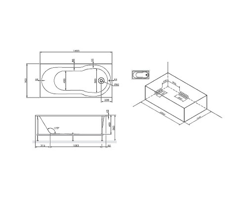 Акриловая ванна AM.PM X-Joy 150х70 W88A-150-070W-A без гидромассажа