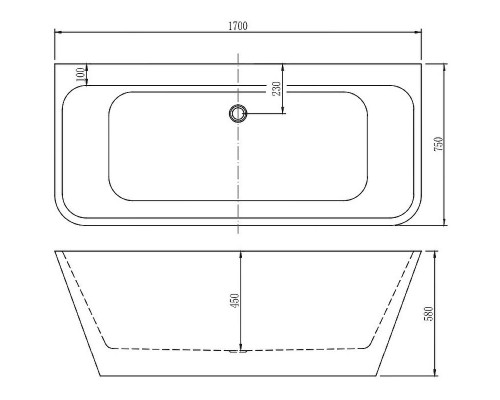 Акриловая ванна Aquanet Perfect 170x75 260056 без гидромассажа