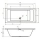 Акриловая ванна Riho Lusso 180x90 B026001005 (BA7700500000000) без гидромассажа
