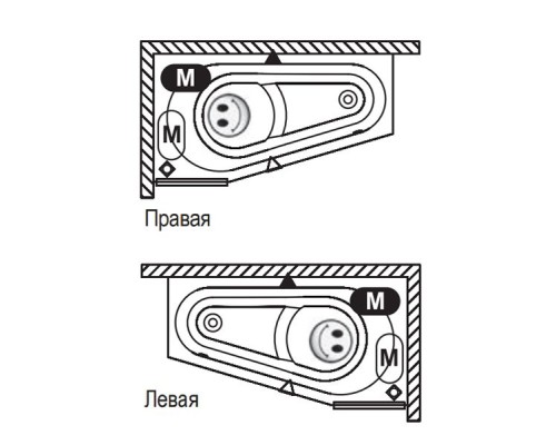 Акриловая ванна Riho Delta 150x80 B067001005 (BB8100500000000) L без гидромассажа