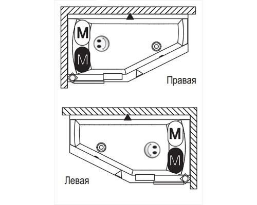 Акриловая ванна Riho Geta 170x90 B032001005 (BA8900500000000) L без гидромассажа