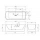 Акриловая ванна Abber 160х75 AB9331-1.6R без гидромассажа