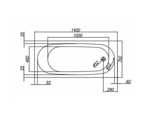 Акриловая ванна Kolpa San Tamia 140x70 563000 без гидромассажа