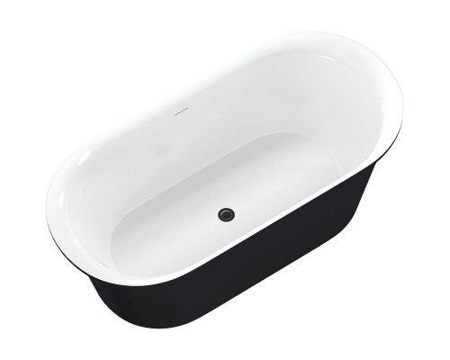 Акриловая ванна Aquanet Family Smart 88778-GW-MB 170x78 293083 Черная матовая без гидромассажа