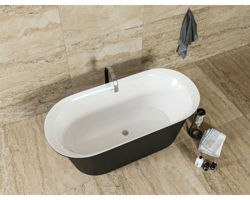 Акриловая ванна Aquanet Family Smart 88778-GW-MB 170x78 293083 Черная матовая без гидромассажа