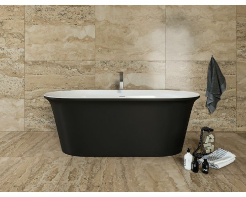 Акриловая ванна Aquanet Family Smart 88778-GW-MB 170x78 293083 Черная матовая без гидромассажа