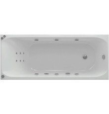 Акриловая ванна Aquatek Альфа 170x70 ALF170-0000007 с гидромассажем с фронтальной панелью с каркасом (разборный) со слив-переливом (слева)