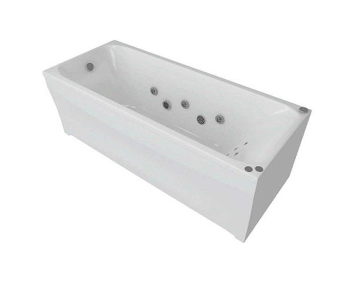 Акриловая ванна Aquatek Альфа 170x70 ALF170-0000007 с гидромассажем с фронтальной панелью с каркасом (разборный) со слив-переливом (слева)