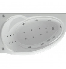 Акриловая ванна Aquatek Бетта 160x97 L BET160-0000006 с гидромассажем с фронтальной панелью с каркасом (разборный) со слив-переливом
