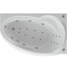 Акриловая ванна Aquatek Бетта 160x97 R BET160-0000001 с гидромассажем с фронтальной панелью с каркасом (разборный) со слив-переливом