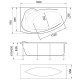 Акриловая ванна Marka One Julianna 160х95 L 01дж1695л без гидромассажа