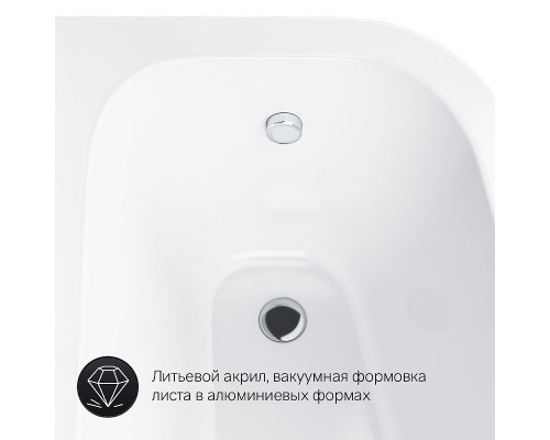 Акриловая ванна AM.PM Spirit 160x100 L W72A-160L100W-A2 без гидромассажа