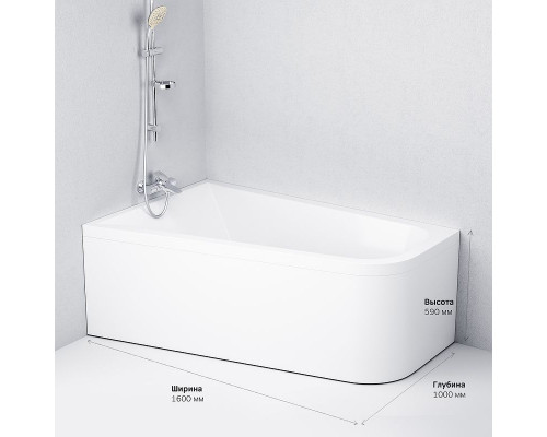 Акриловая ванна AM.PM Spirit 160x100 L W72A-160L100W-A2 без гидромассажа