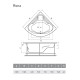 Акриловая ванна Relisan Rona 130х130 Гл000011627 без гидромассажа