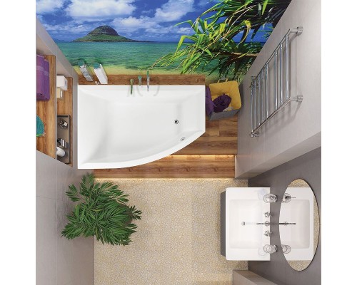 Акриловая ванна Vagnerplast Veronela 160x105 L VPBA160VEA3LX-04 без гидромассажа