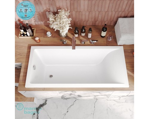 Ванна из литьевого мрамора Marmo Bagno Алесса New 170x80 MB-ALN170-80 без гидромассажа