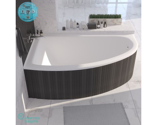 Ванна из литьевого мрамора Marmo Bagno Альба 170x110 L MB-BL170-110 без гидромассажа