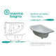 Ванна из литьевого мрамора Marmo Bagno Альба 170x110 L MB-BL170-110 без гидромассажа