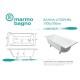 Ванна из литьевого мрамора Marmo Bagno Глория 170x70 MB-GL170-70 без гидромассажа