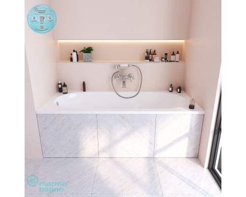Ванна из литьевого мрамора Marmo Bagno Лучия 180x80 MB-L180-80 без гидромассажа