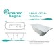 Ванна из литьевого мрамора Marmo Bagno Элза 180x75 MB-Э180-75 без гидромассажа
