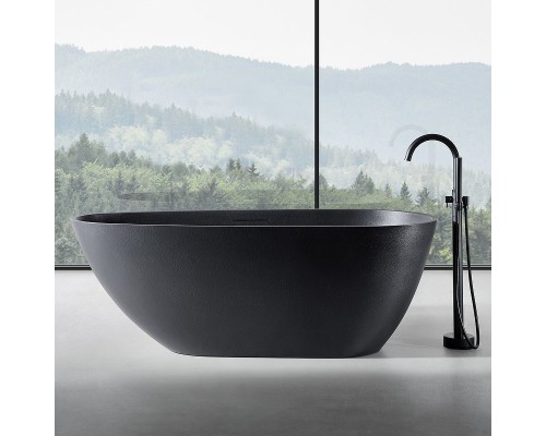 Ванна из искусственного камня Abber Dortmund 170x75 AM9911B Черная без гидромассажа