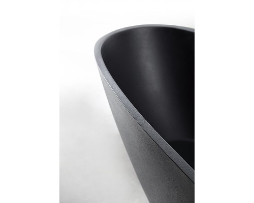 Ванна из искусственного камня Abber Dortmund 170x75 AM9911B Черная без гидромассажа