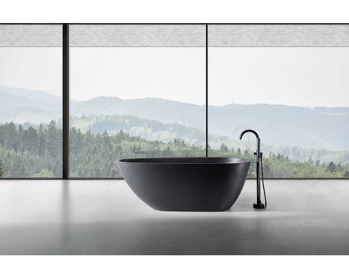 Ванна из искусственного камня Abber Dortmund 170x75 AM9911B Черная без гидромассажа