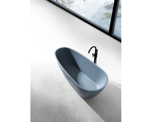 Ванна из искусственного камня Abber Dortmund 170x75 AM9911G Серая без гидромассажа