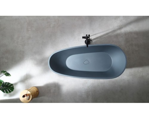 Ванна из искусственного камня Abber Dortmund 170x75 AM9911G Серая без гидромассажа