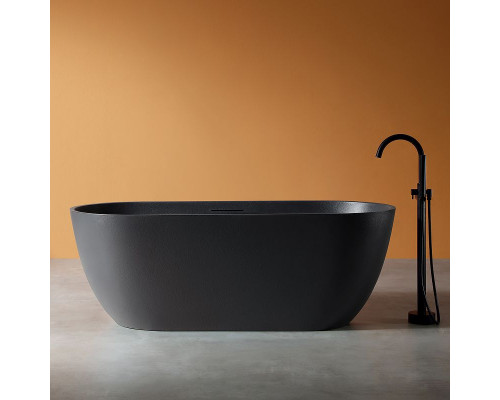 Ванна из искусственного камня Abber Frankfurt 170x75 AM9941B Черная без гидромассажа