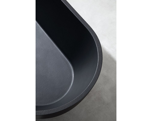 Ванна из искусственного камня Abber Frankfurt 170x75 AM9941B Черная без гидромассажа