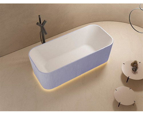 Ванна из искусственного камня Abber Stein 170x75 AS9663Violett Фиолетовая без гидромассажа