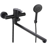 Смеситель для ванны Ростовская Мануфактура Сантехники SUS124BL-006EP Черный матовый +10530 ₽