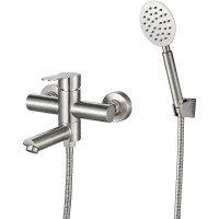 Смеситель для ванны Ростовская Мануфактура Сантехники SUS124-009E Нержавеющая сталь +8190 ₽