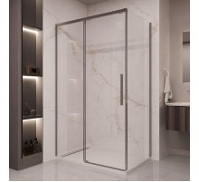Душевой уголок Vincea Stella 140х90 VSR-1ST9014CLGM профиль Вороненая сталь стекло прозрачное