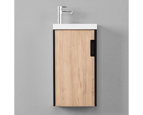 Тумба под раковину Velvex Klaufs 40 tpKLA.40.1D-617.217 подвесная Черный+дерево