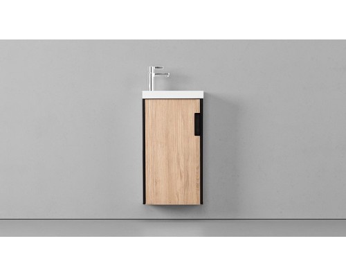 Тумба под раковину Velvex Klaufs 40 tpKLA.40.1D-617.217 подвесная Черный+дерево