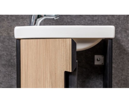 Тумба под раковину Velvex Klaufs 40 tpKLA.40.1D-617.217 подвесная Черный+дерево